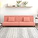 MOONAIRY Sofa do spania, 2-osobowa, sofa podłogowa, szezlongue, mała sofa, kanapa, kanapa, kanapa, kanapa, kanapa, do pokoju młodzieżowego, z 2 poduszkami, różowy aksamit
