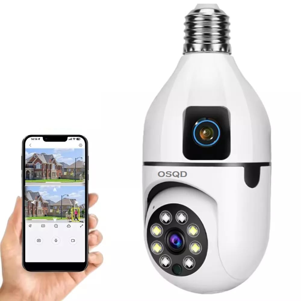 Dual-Lens 4MP+4MP Outdoor Security Camera with Pan Tilt Zoom, LED Light Color Night Vision, Motion Detection, Two-Way Audio,(Dual Lens Light Camera) (Dual Lens Light Camera) CCTV Camera-image-18