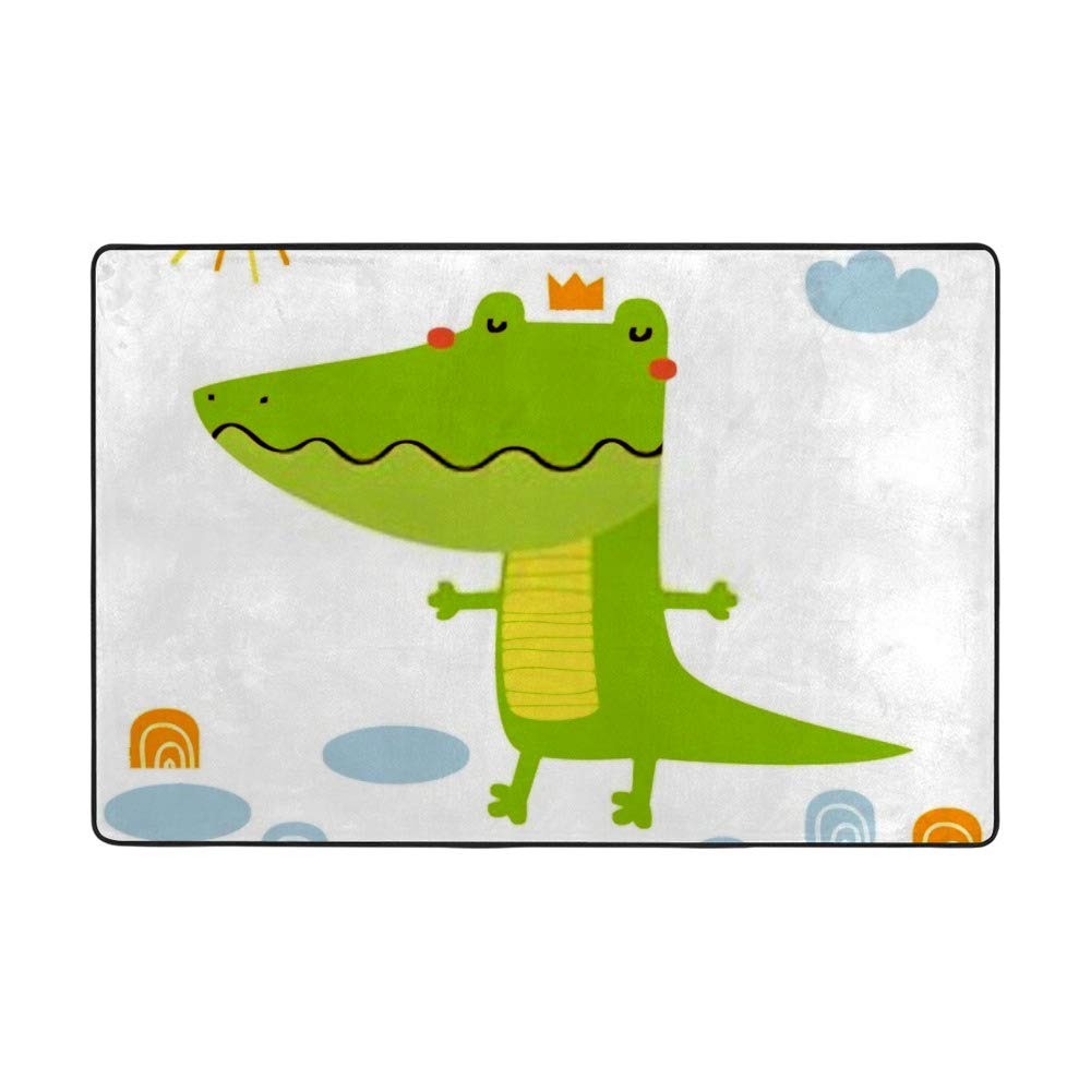 Tapis corail doux crocodile en tissu polyester et coton stretch