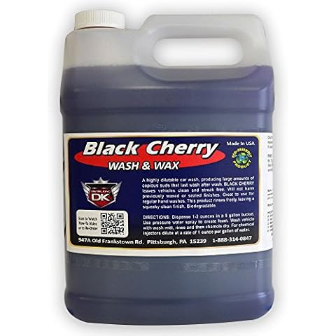 Detail King Black Cherry Car Wash Soap with Wax - Car Wash Shampoo - Glossy Finish - Gallon Cover