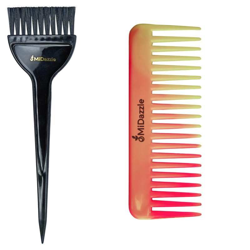 Image of Midazzle Large Hair Dye Brush With Daily Comb Shampoo - Set of 2