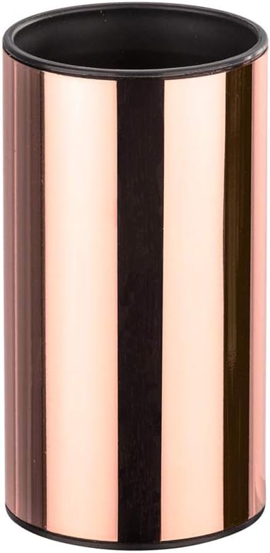 WENKO Toothbrush Tumbler Detroit of Stainless Steel in Copper, Stainless-Steel, 6.3 x 6.3 x 11.9 cm