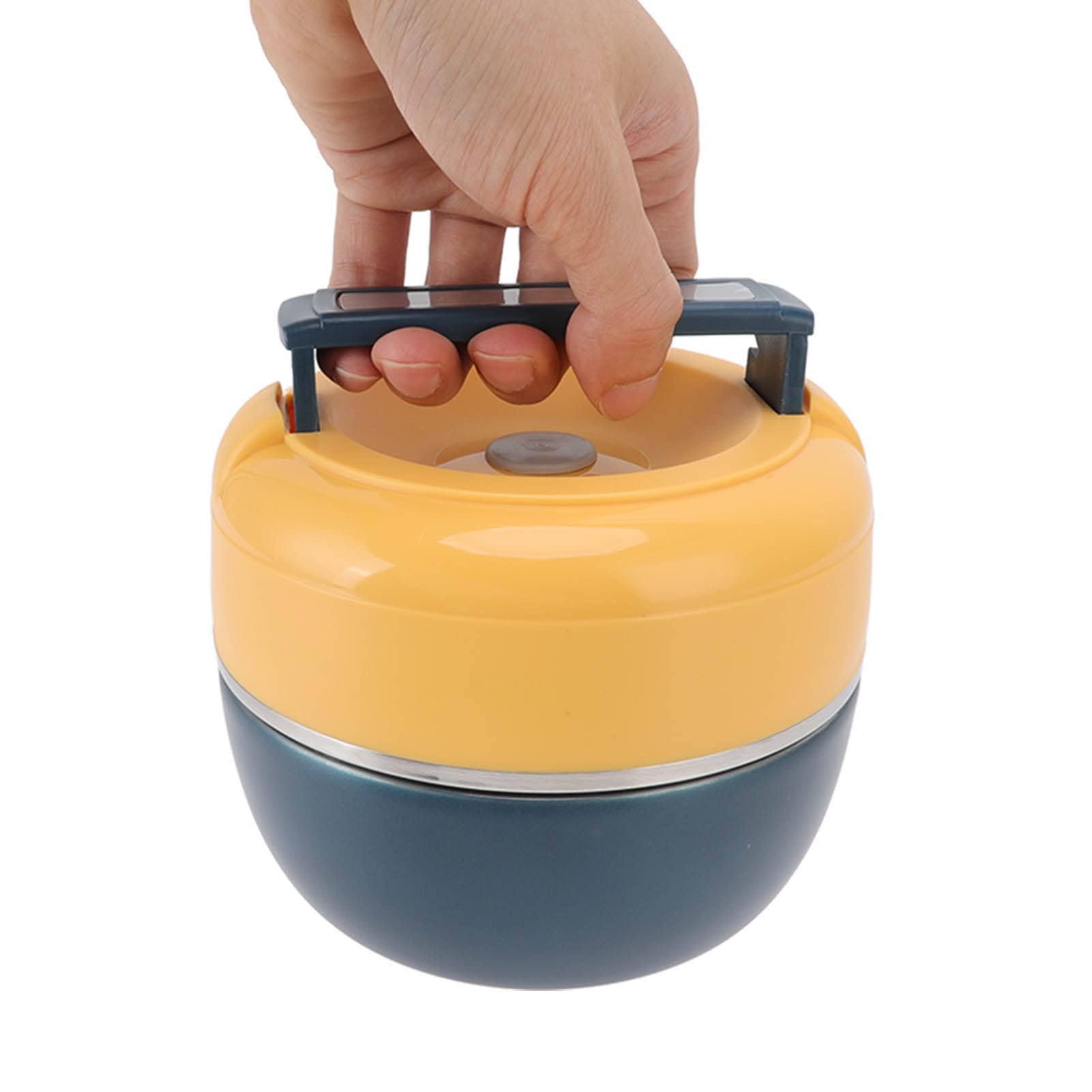 Scatola da pranzo Lunch box termico in acciaio inossidabile, contenitori isolati a 2 strati, barattolo for alimenti sottovuoto, lunch box blu pavone