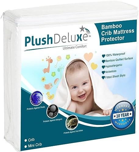 PlushDeluxe Crib Mattress Protector 28x49