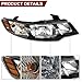 YOOCOO Headlight Assembly Compatible with 2010 2011 2012 2013 Kia Forte Halogen Headlamp Transparent Lens Driver and Passenger Side