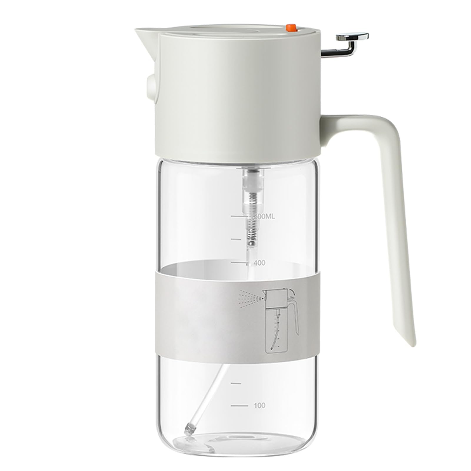 HOZETOKE Deluxe 2 in 1 Oil Dispenser and Sprayer - Versatile 2 in 1 Leak-Proof Olive Oil Spray Bottle - 550ml Essential for Health-Conscious Cooks