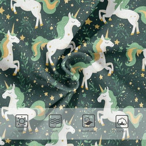 Little Girls' Soft Cotton Underwear Kids Breathable Comfort Unicorn Green Panties Briefs Toddler3