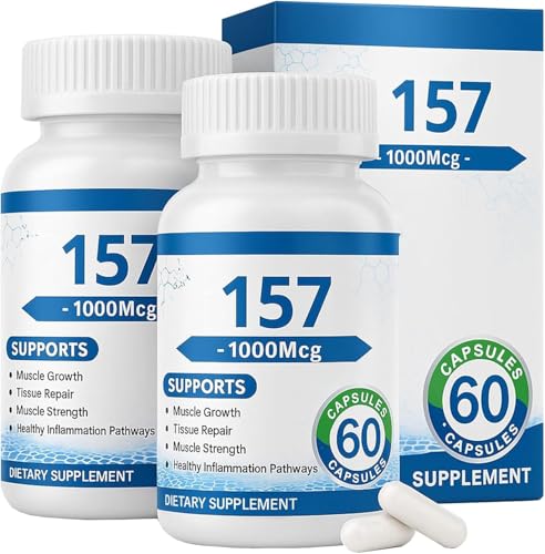 hanachi 157 Peptide Capsules, High Potency157, New Protective Compound 157, for Muscle & Workout Recovery for Faster Recovery and Gut Healing, Gluten Free Supplement, 60 Capsules
