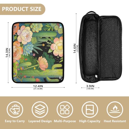 Bolsa de viaje para herramientas de cabello para mujer con tapete resistente al calor y diseño de doble capa para planchas, rizadores y estilizadores miniatura 4