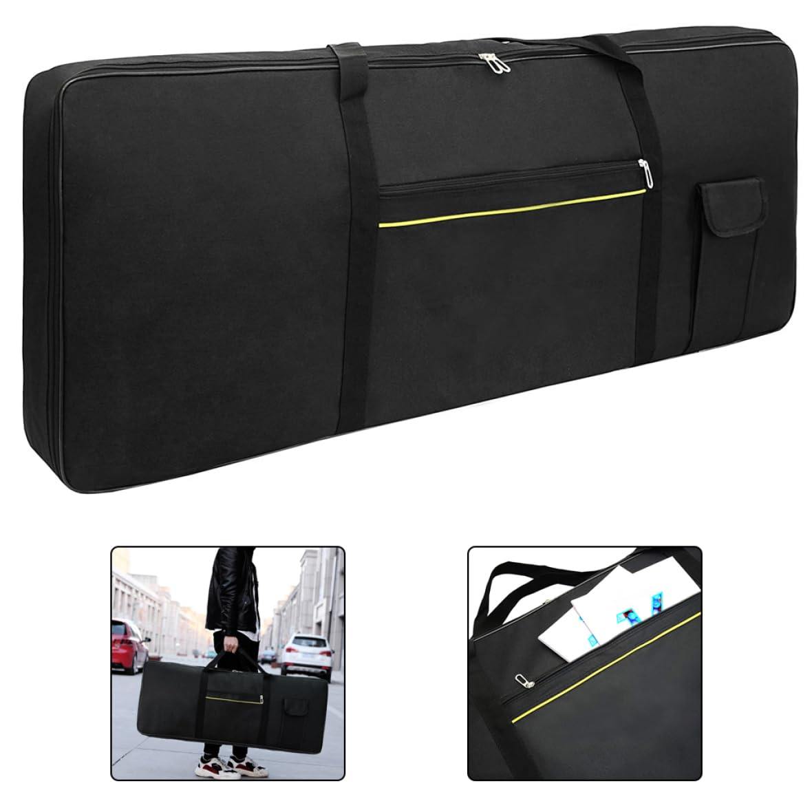 Borsa per tastiera 76 tasti Tastiera per pianoforte elettronica portatile imbottita Custodia per trasporto Custodia Gig 120x40x13 cm #1
