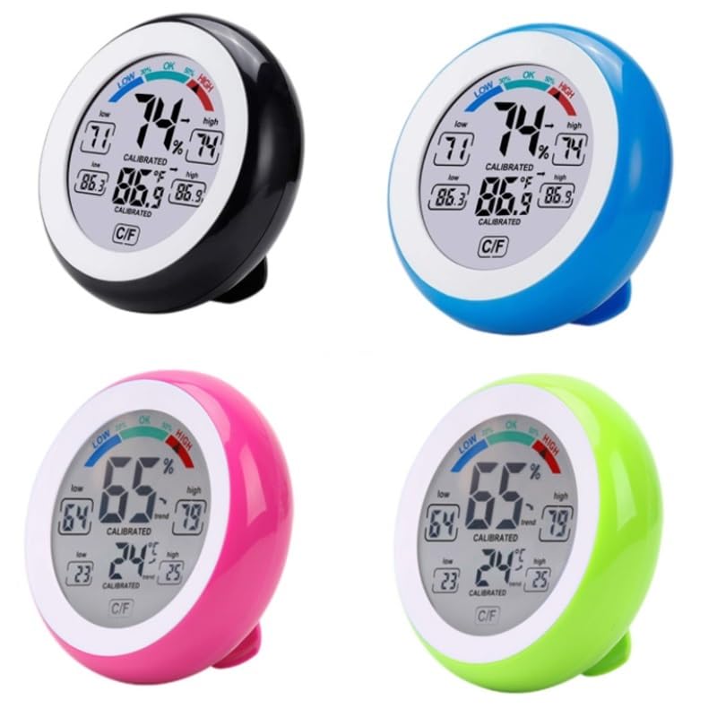 Circular Touch Temperature Humidity Meter Home Digital Indoor Comfort