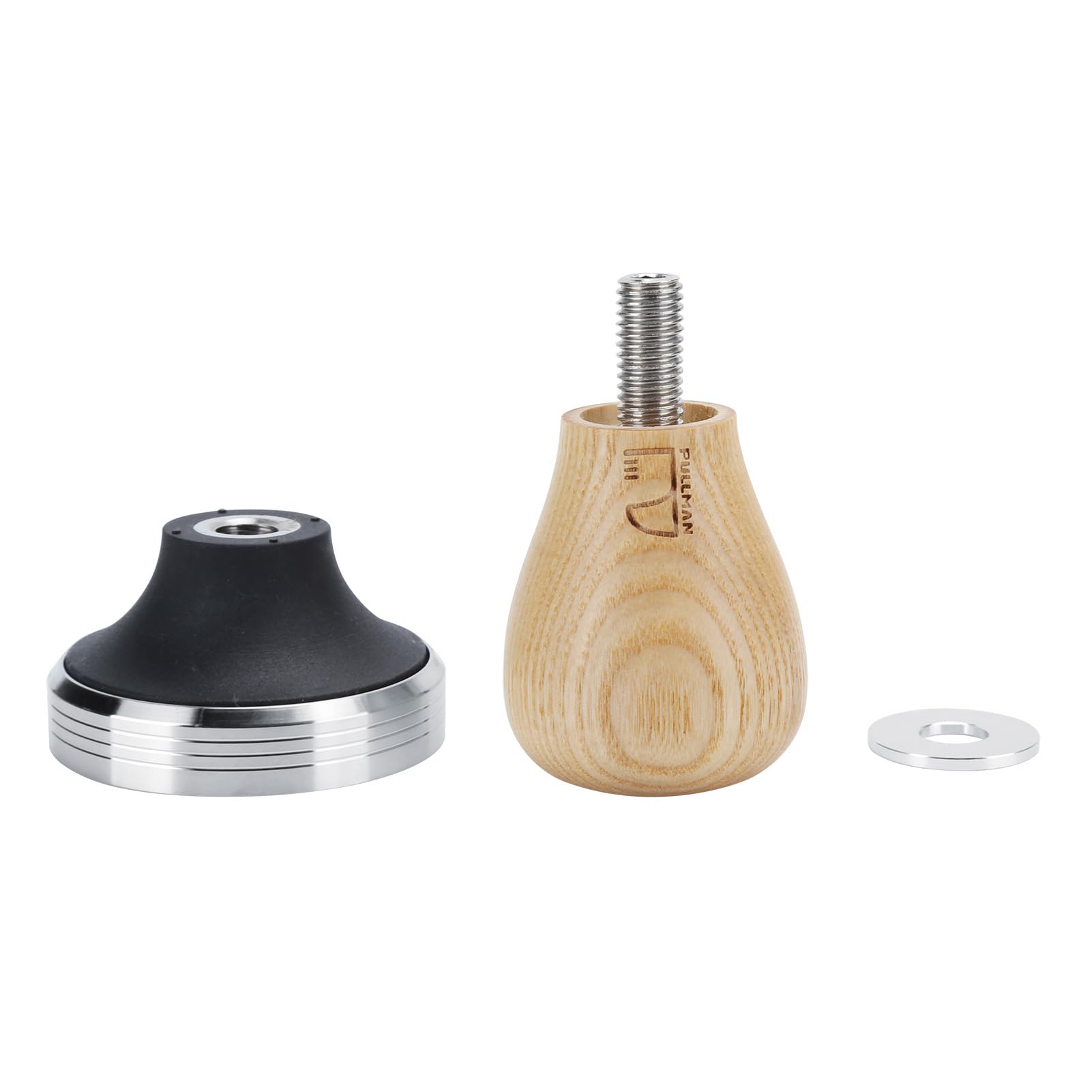 Yosoo Health Gear Juego de Manipulación de café con Tapete de Apisonamiento, de Haya de 58 Mm, Base de Acero Inoxidable, Tapete de Silicona en Relieve para Uso en la Esquina del Mostrador de café en