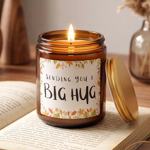 MULCHUM Lavender Scented Candle Thinking of You Hug Gift for Friends