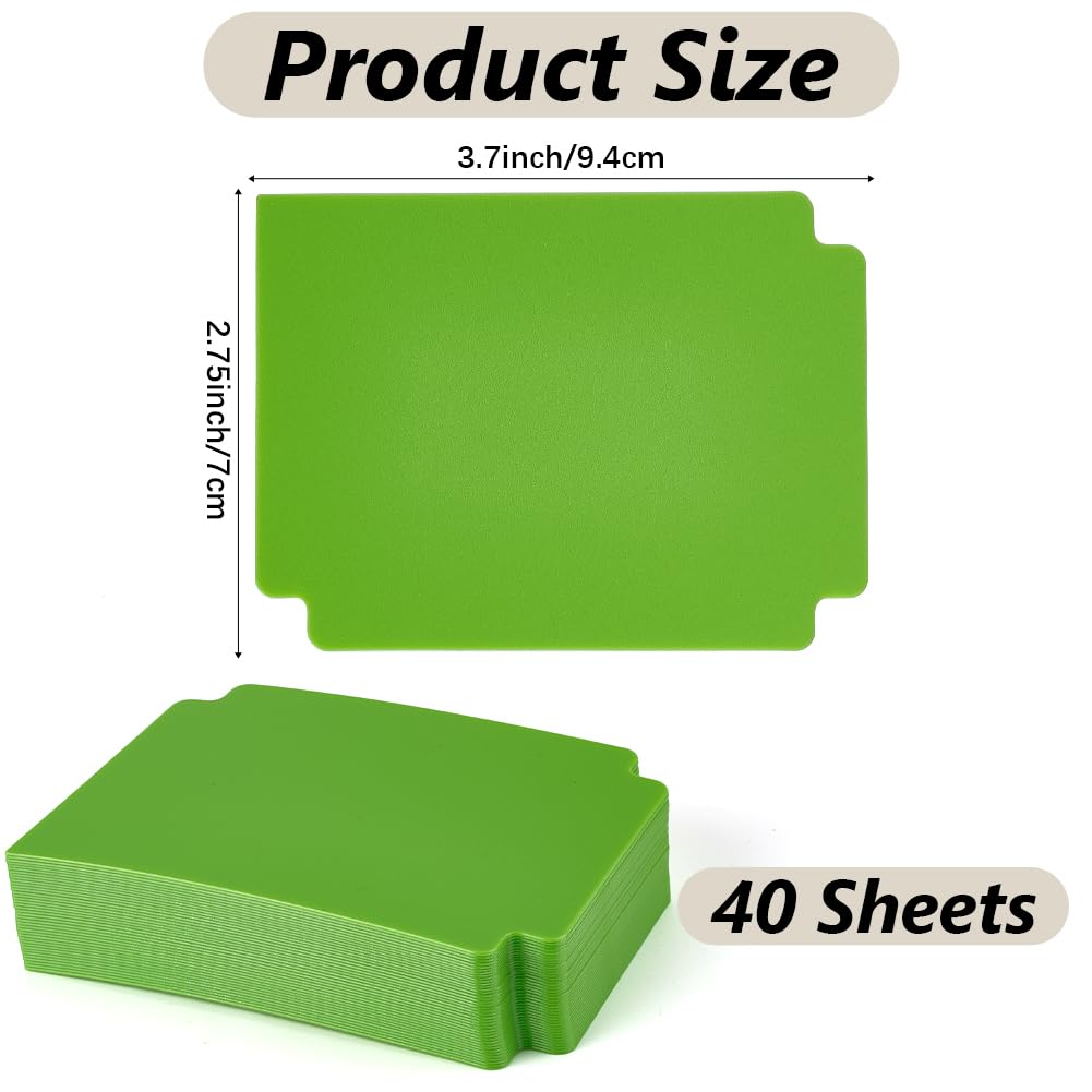 CRASPIRE Trading Card Dividers Green Card Separator Card Sorting Tray Plastic Card Dividers Board Game Card Separator Card Deck Box Dividers for Game Organizer Storage 40sheets 2.75 x 3.7 Inch - Image 2