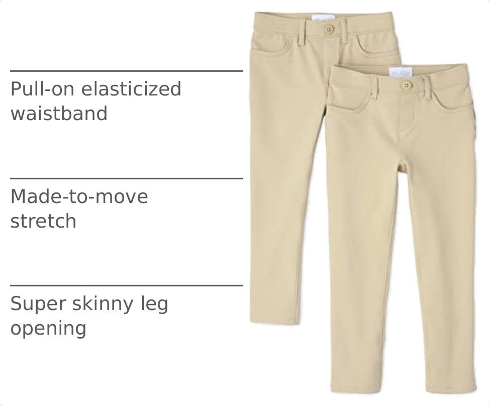 Image of The Children's Place Boys Stretch Chino Pants,New Navy Single,4