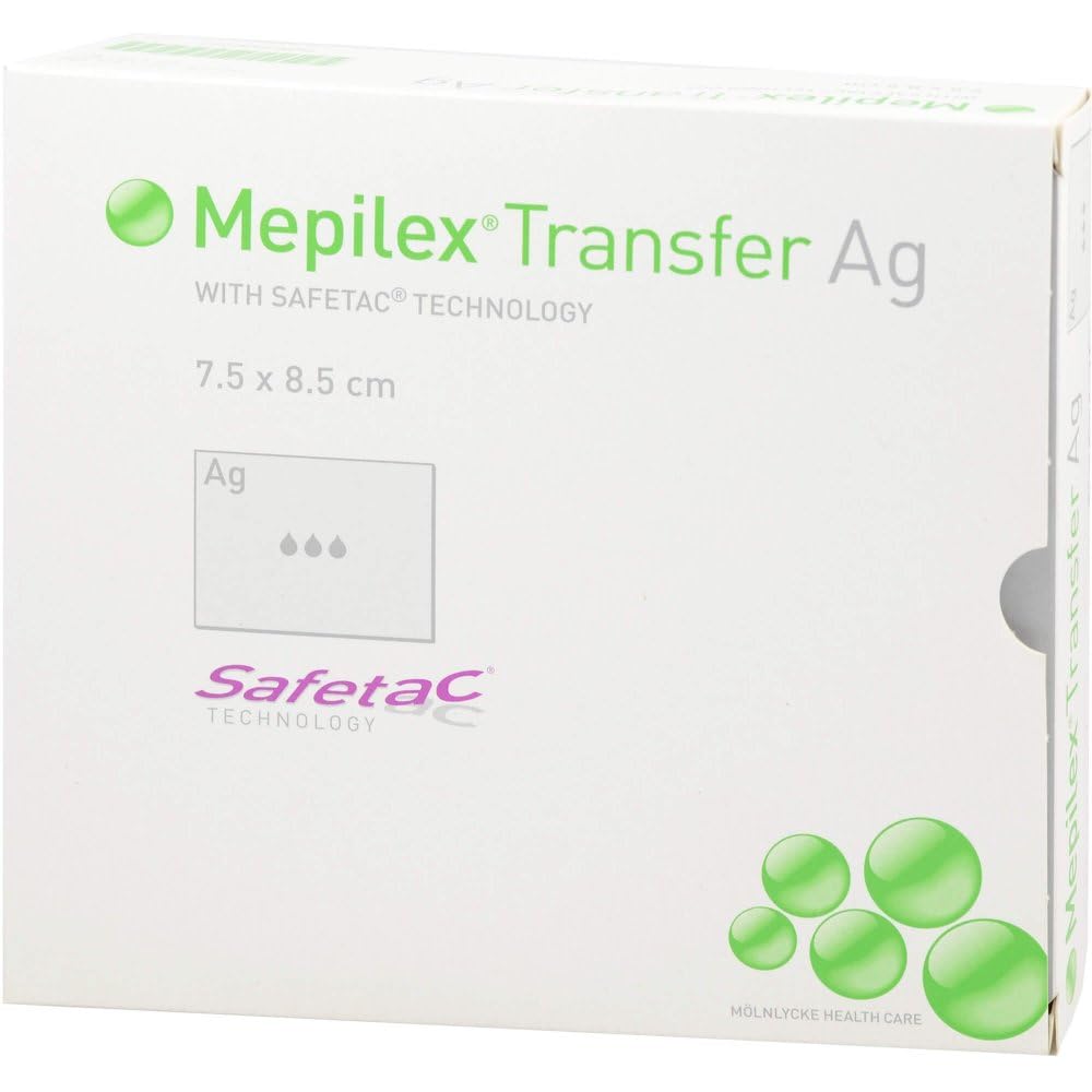 Mepilex Transfer Ag Schaumverband 7,5x8,5 cm