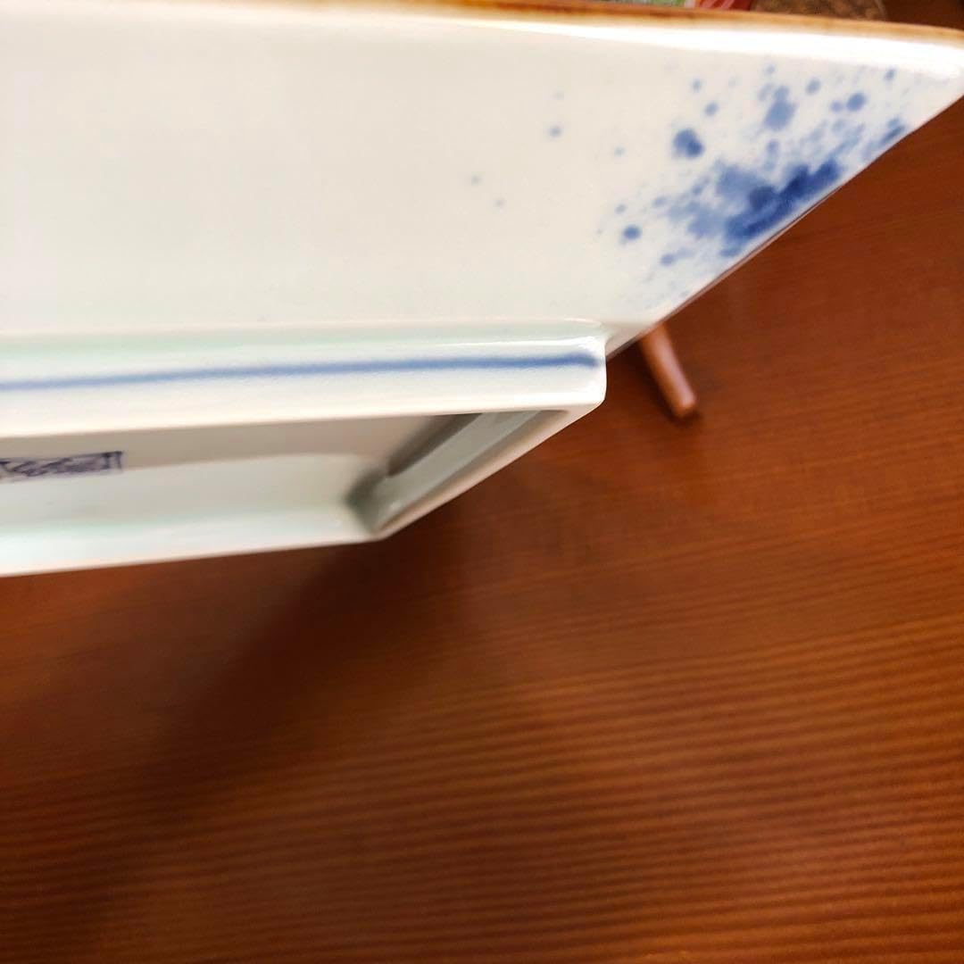 有田焼 福泉窯 濃菊文 七寸正角皿