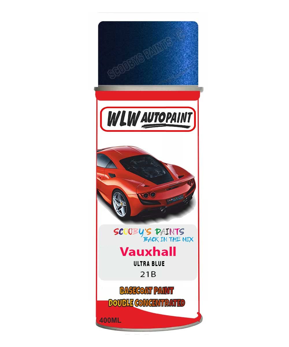Basecoat Aerosol Spray Paint For Vauxhall Astra Ultra Blue 2002-2018 Code 21B