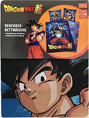 Dragon Ball Z Parure Housse de Couette 140 x 200 cm + taie d'oreille 63 x 63 cm Cover