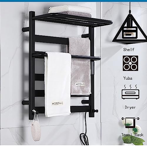 Sèche-serviette électrique chauffage de salle de bain avec minuterie acier inoxydable - 2