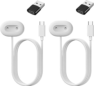 【2本です】For Google Pixel Watch 4 スマートウォッチ 充電ケーブル ピン間の距離 対応 Tyep-C充電ケーブル 磁気吸着 急速充電 コード 超高耐久 Google Pixel Watch 4 スマートウォッチ コード充電器(ホワイト)