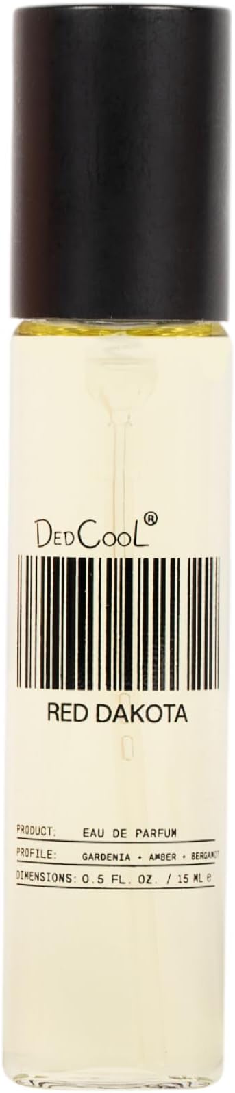 DedCool Eau de Parfum | Red Dakota | Gardenia, Amber & Bergamot | Clean Unisex Fragrance | Non-Toxic, Vegan | Travel Size Perfume, 15 mL