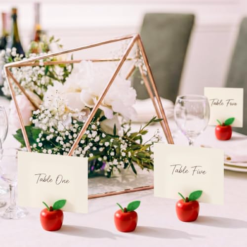 Image of Leinuosen 24 Pcs Red Apple Place Card Holders Resin Table Name Stand