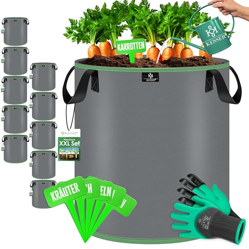 KESSER® Pflanzsack 27 Liter - 10er Set | Pflanzsäcke aus