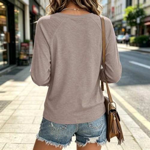 Fall Tops for Women 2026 Trendy Crewneck Long Sleeve Pullover Cozy Casual - image 4