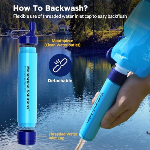Membrane Solutions Squeezable Water Pouches with Water Filter Straw(1+4) - image 8