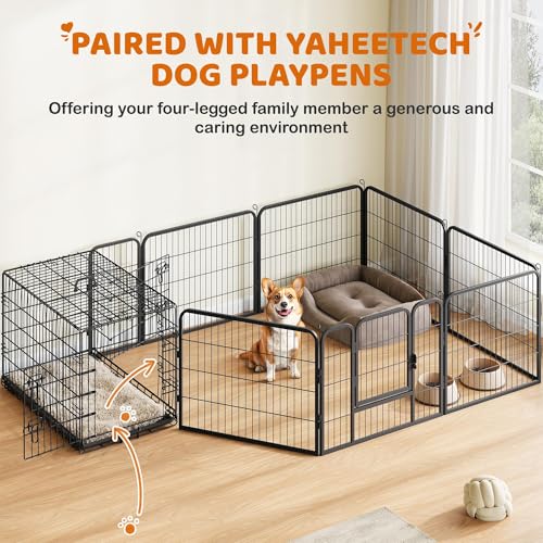 Image of Yaheetech 36in Double Door Metal Dog Crate w /Divider for Puppy Indoor Use