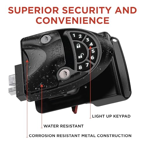 Image of RVLOCK V4 Durable Metal RV Door Lock with Keypad and Remote, Premium Replacement for Trailers, Secure and Convenient Keyless Camper Door Lock Replacement, Patented Security Technology
