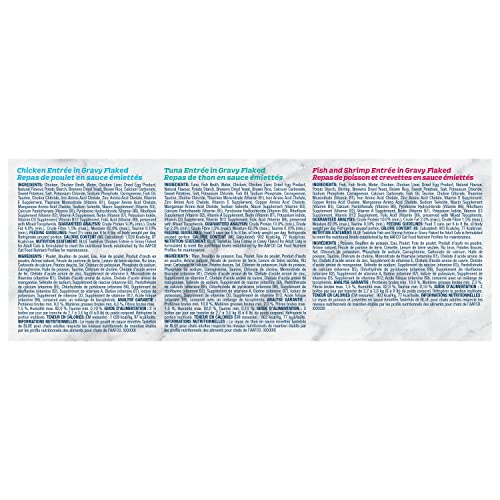 Blue Buffalo Tastefuls Natural Wet Cat Food, Tuna, Chicken and Fish/Shrimp in Gravy Flaked 3 oz Variety Pack 12 ct. image 1
