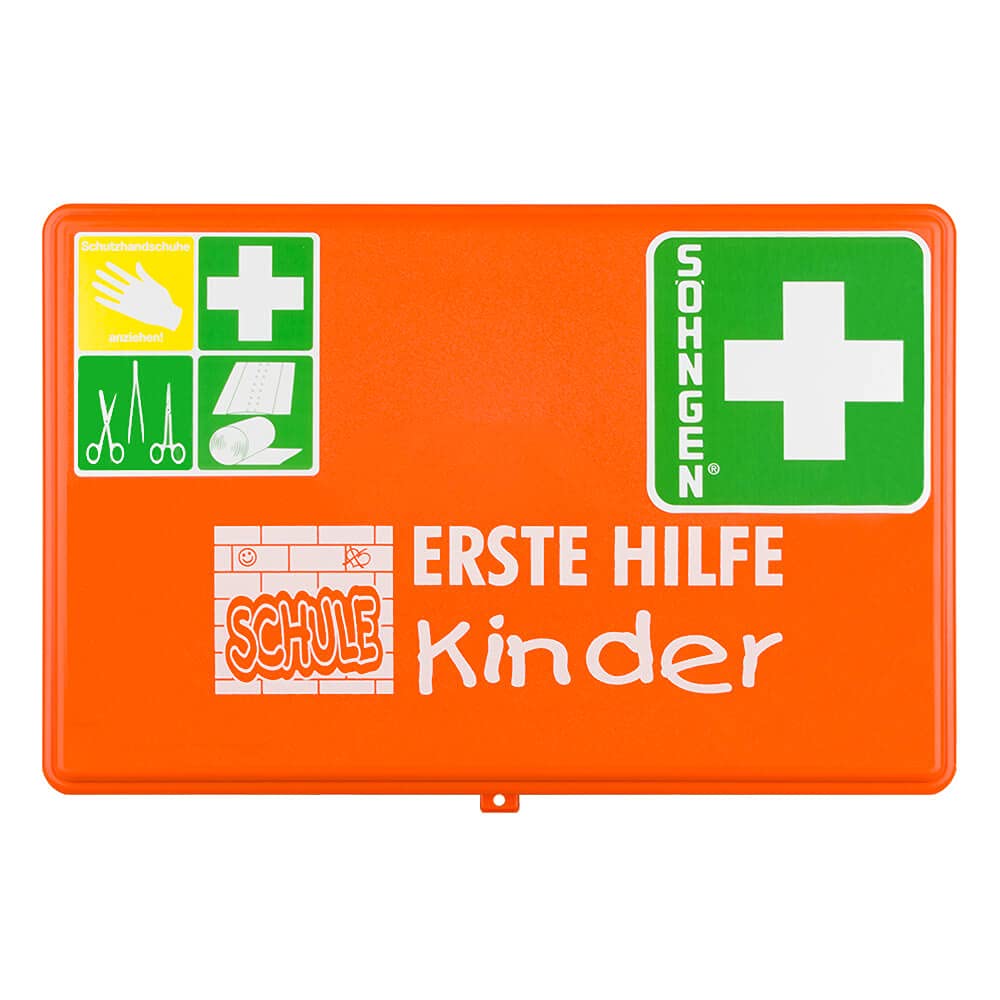 BIGPACK 5 x SÖHNGEN Erste-Hilfe-Kasten Schule, Wandhalterung, DIN 13157, Art.-Nr. 611907 | Verbandskasten | Notfallkoffer | Erste Hilfe Kasten