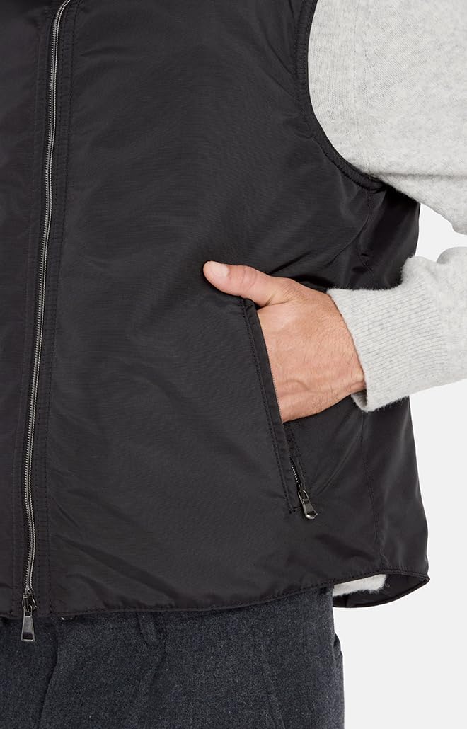 Herren Westen HUGO mit 100% echtem Lammfell teilgefüttert, Wind- & Wasserabweisende Winterweste - warm, praktisch und hochwertig