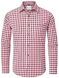 AMZHOTER Trachtenhemden Homme Chemise Traditionnelle pour Homme Chemise à Carreaux Manche...