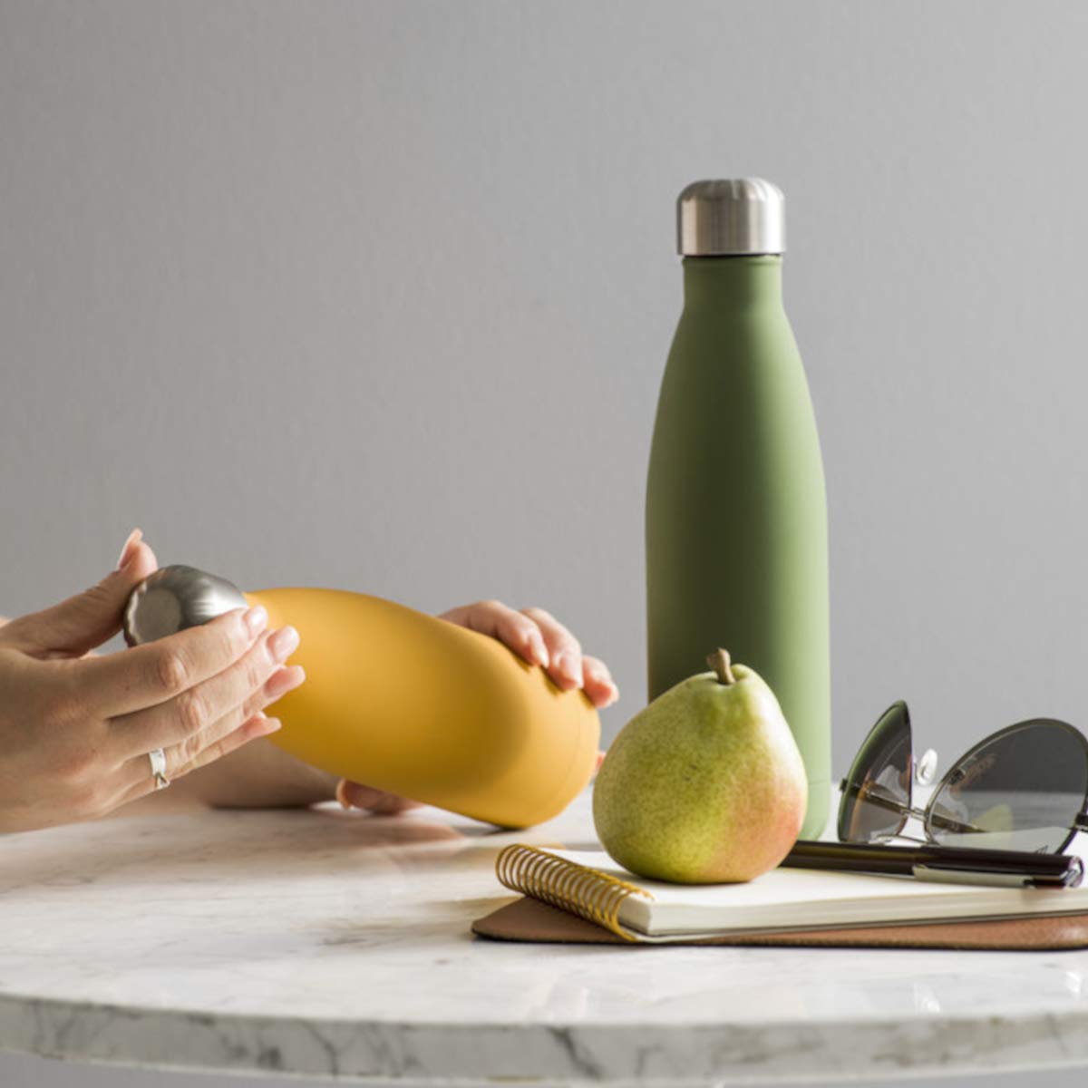 SagaformSteel bottle rubber finish 50cl