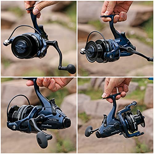 Image of Sougayilang Spinning Fishing Reel 12+1BB Metal Body Smooth Carp Spinning Reels for Saltwater Freshwater Fishing-MG7000