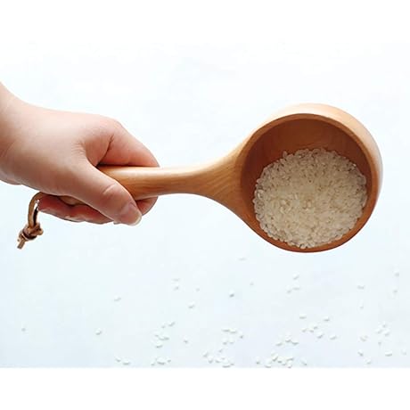Renococo Wooden Spoon, Bath Salt Scoop