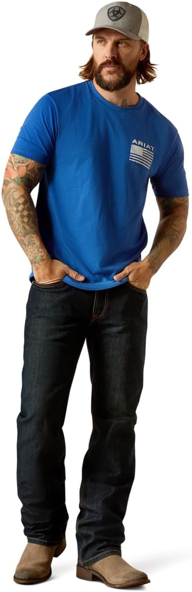 4175 Ariat Men's Freedom Short Sleeve T-Shirt - Image 3