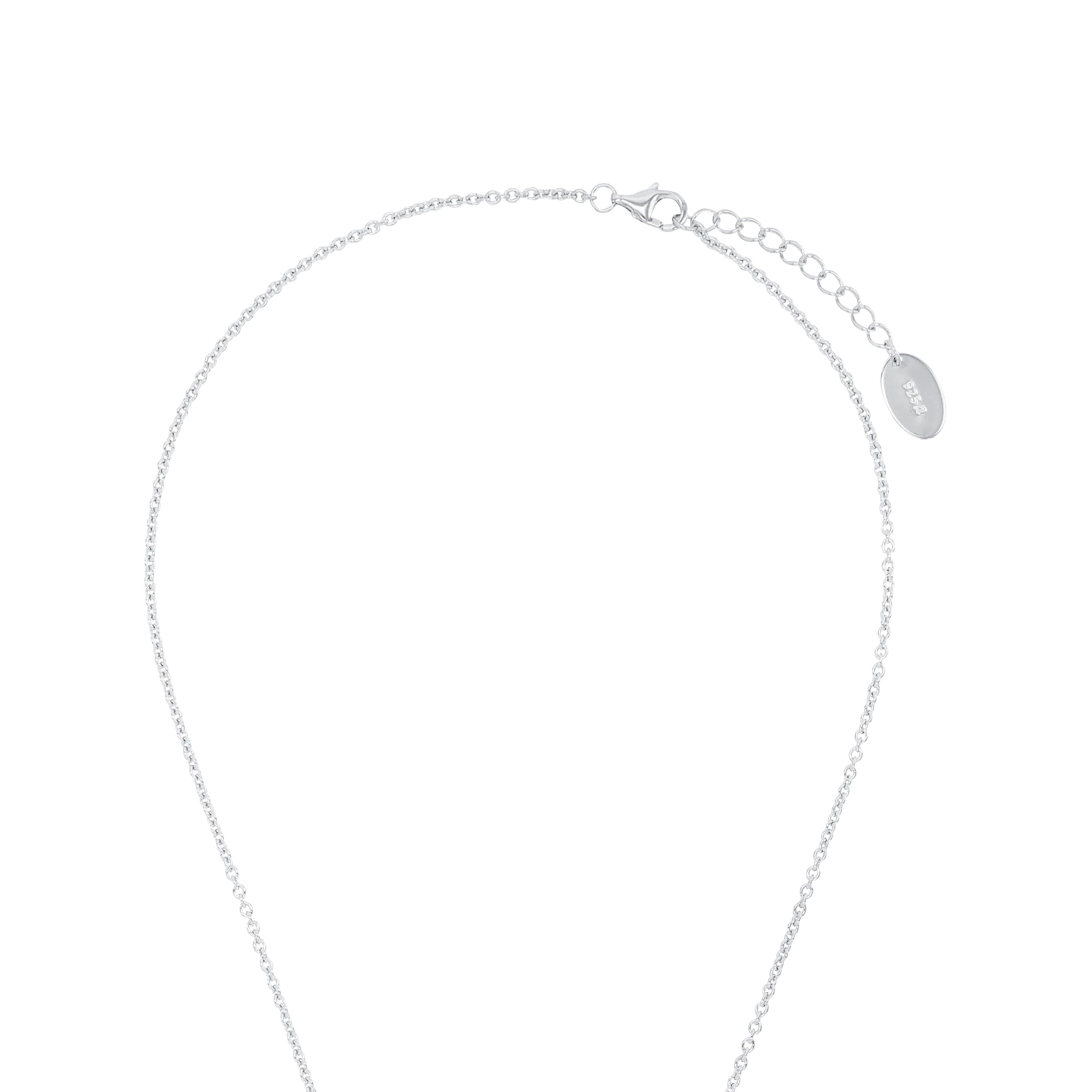 s.Oliver Kette mit Anhänger aus 925 Sterling Silber für Damen, Halsschmuck, mit Zirkonia synth., Kommt in Schmuck Geschenk Box