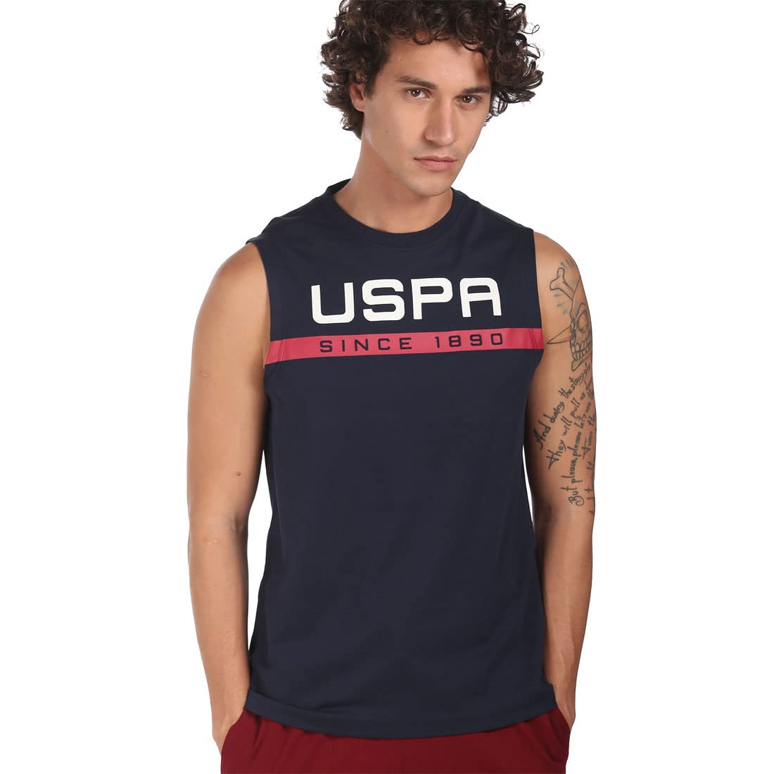 u.s. polo assn. Men Crew Neck Brand Print IYAE Fashion Vest - Pack of 1-picture-33