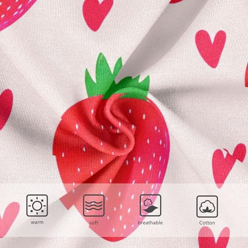 Toddlers Underwear Floral 2t Cotton Little Girl Panties Fun Print Briefs Undies Kids Red Strawberries Hearts Pink3