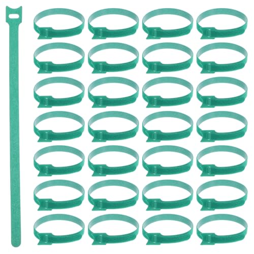 SEWACC 100pcs Organizador de Cables Reutilizables con Gancho y Bucle, Envolturas para Cables de Alta Resistencia, Verde, Auto-adhesivo miniatura 1
