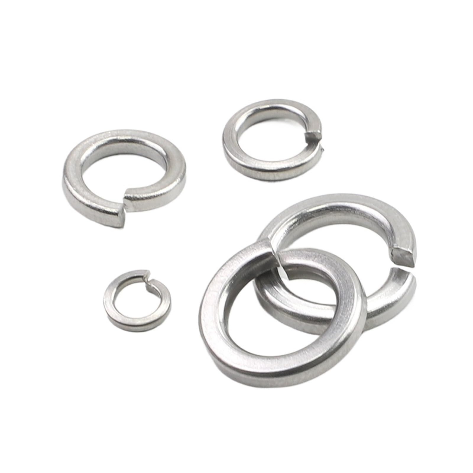 PULaif Spring Lock Washers, Stainless Steel Spring Split Lock Washer Multiple Sizes M2-M30(M6 50pcs)