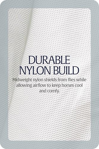Image of Equinavia Gard Horse Fly Sheet Nylon Mesh Equine Fly Sheet for Horses, Pony | Turnout Horse Fly Sheets, Breathable Pony & Horse Sheet, Lightweight, Against Pests, Sun UV Protection, Light Blue, 69 in