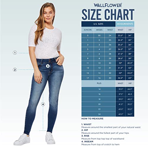 Wallflower Women's Pull On Denim Cropped High-Rise Insta Soft Juniors Jeans, Hayden Crop, 11 #TOP4