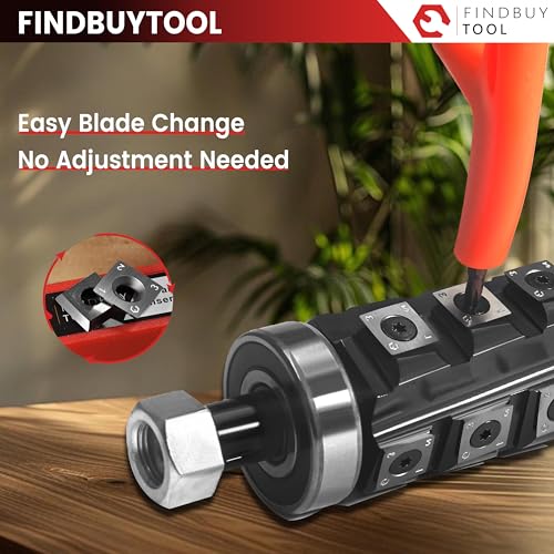 Image of FINDBUYTOOL 13 Inch Helical Cutterhead for DeWalt Planer DW735 DW735X DW735-XE, 4 Rows for DeWalt Thickness Planer, Quiet & Efficient Upgrade Replacement Blade for DW735 Series Planer