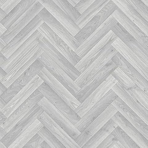 Plaza Grey Chevron Anti Slip Wood Effect Cushion Vinyl Flooring Lino (Sample 10cm x 10cm Approx) Cover