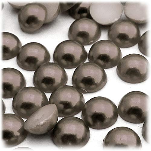 144-Pc Pearl Finish Half Dome Beads, Round, 10Mm, Milk Chocolate Brown #TOP29